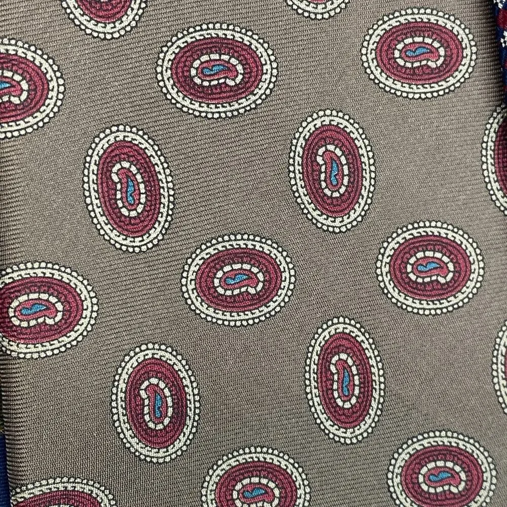 Lot of 18 LANDS END 100% Silk Neckties Rep Striped Equestrian Paisley USA VTG